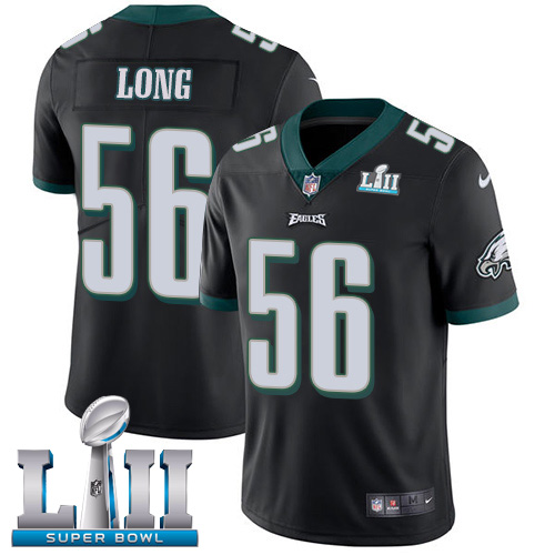 Nike Eagles #56 Chris Long Black Alternate Super Bowl LII Men's Stitched NFL Vapor Untouchable Limited Jersey